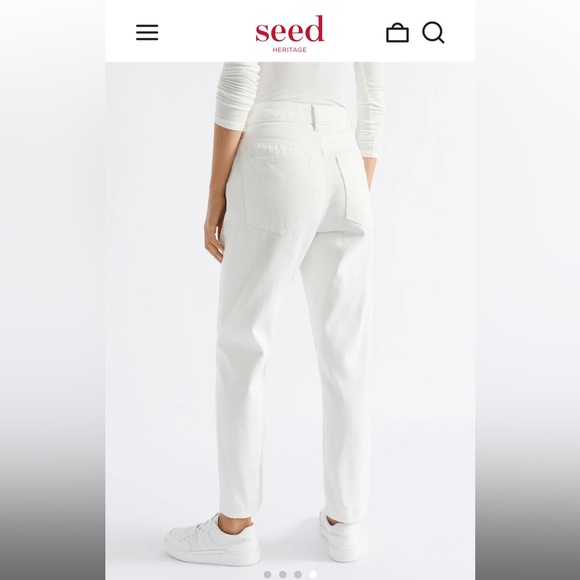 SEED white jeans // size 10 - Picture 5 of 5